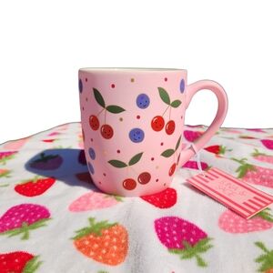 Luna & Sage Pink Cherry And Blueberry Delight Ceramic Mug